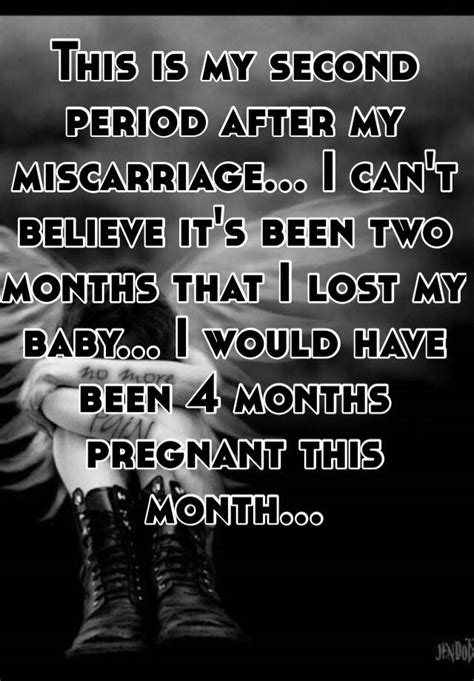 this is my second period after my miscarriage i can t believe it s been two months that i