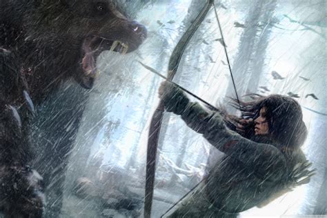 Rise Of The Tomb Raider Bear Ultra HD Desktop Background Wallpaper for 4K UHD TV : Widescreen ...