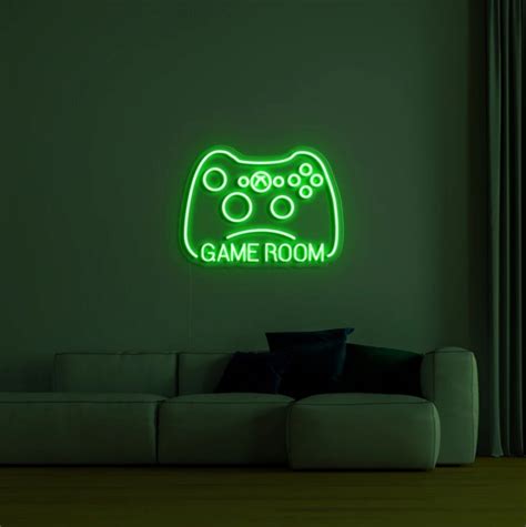 Game Room Led Neon Sign Gamepad Neon Sign Console Neon Etsy