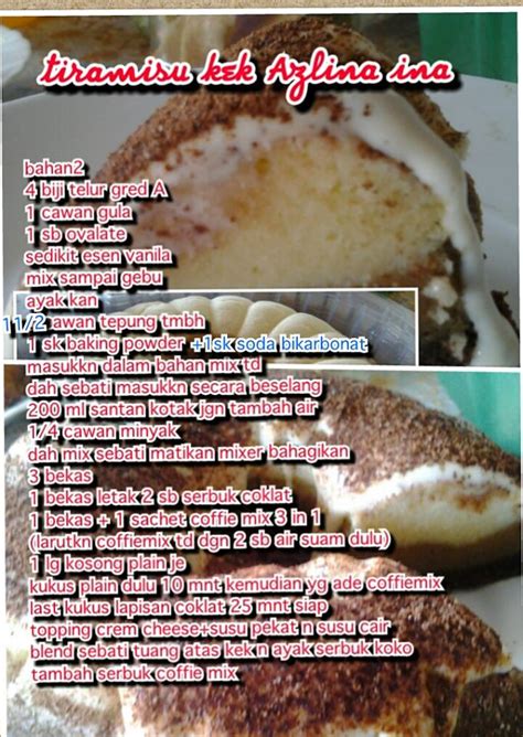 Resepi kek coklat gebu dan senang ok hari nie kita belajar buat kek coklat plak ye. ~eRnIeY~: Resepi Kek By Azlina Ina