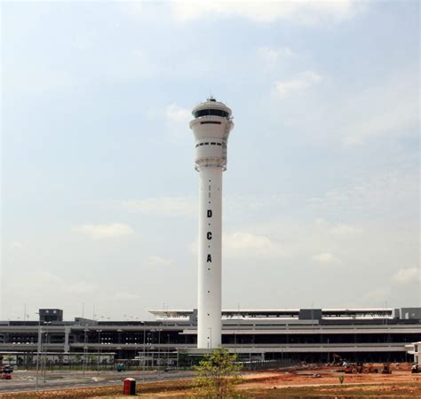 Air Traffic Control Tower Parallel Taxiway To Runaway And Integrated