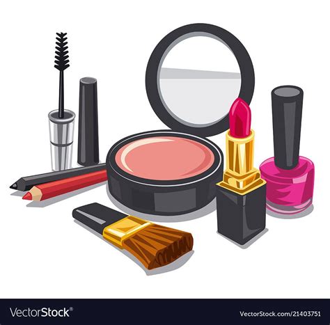 Make Up Product Collection Royalty Free Vector Image Cartoon Makeup