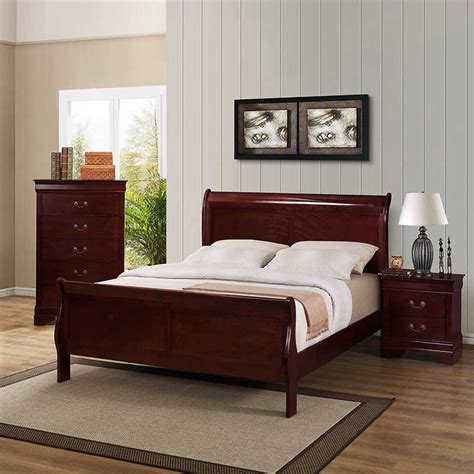 Description palliser furniture venice 4pc sleigh bedroom set in silver oak the venice collection boasts handsome lines in a contemporary silver oak finish. Cherry Bedroom Set - The Furniture Shack | Discount ...