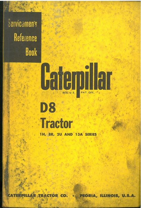 Cat Caterpillar Tractor D8 Series 1h 8r 2u And 13a Workshop Service