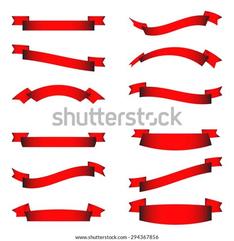 Set Design Elements Banners Ribbons Vector Stock Vector Royalty Free