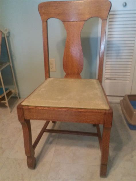 If you are only planning on reupholstering the fabric, you could easily accomplish this as a weekend project. 3 Antique oak dining room chair antique appraisal ...