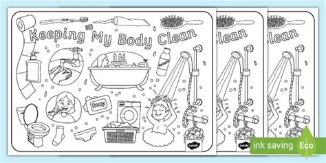 Keeping My Body Clean Personal Hygiene Doodles Page Twinkl