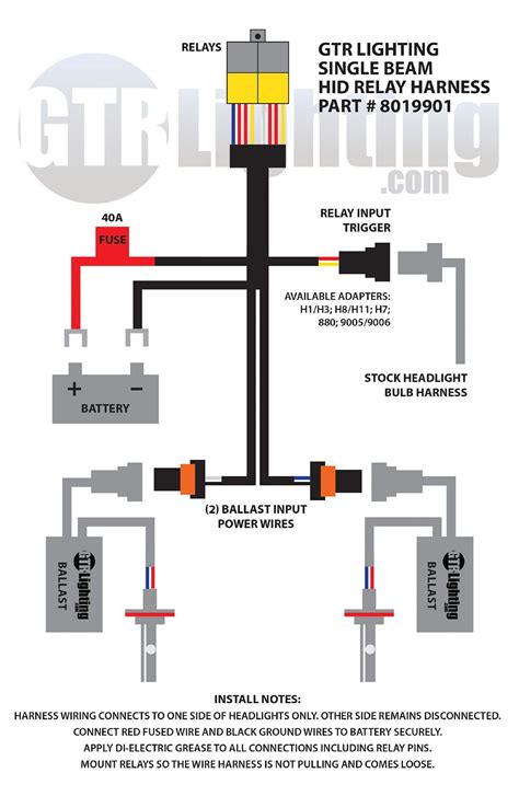 Dual Headlamp Relay Wiring Diagram