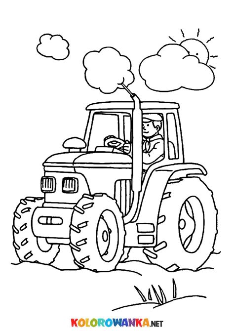 Malowanka Traktor Do Druku Kolorowanki Dla Dzieci Do Wydruku