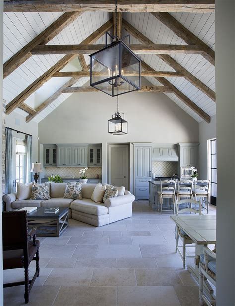 The craftsman style coffered ceiling can be dark wood or white wood or even painted color wood. Cathedral ceilings with exposed beams. White washed ...