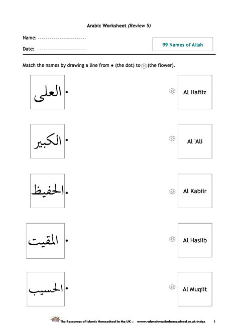 Grade 1 Islamic Studies Worksheet 11 Allah Is One Quran Islam Pillars