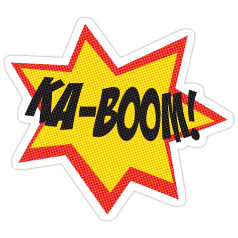 Kaboom Stickers By Lordy99 Redbubble
