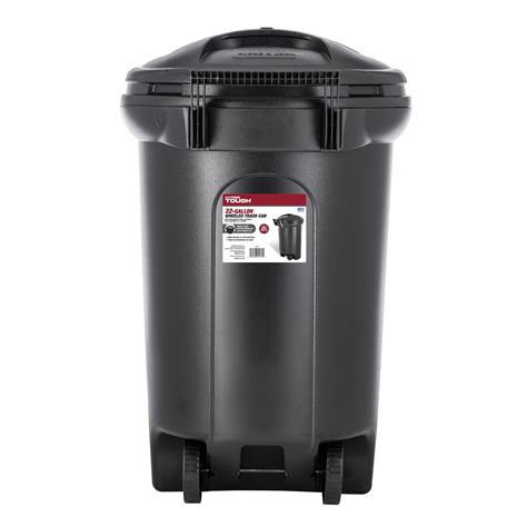 Hyper Tough 32 Gallon Wheeled Trash Can With Turn And Lock Lid