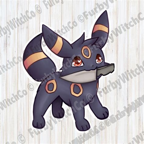 Umbreon Sticker Full Color Vinyl Sticker Pokemon Stickers Etsy