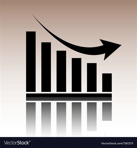 Declining Graph Icon Royalty Free Vector Image