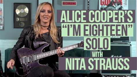 Alice Cooper Guitarist Nita Strauss Performs Im Eighteen Solo