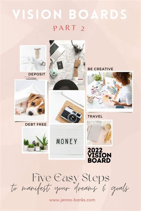 Manifest Your Dreams 5 Easy Steps With Vision Board Worksheet