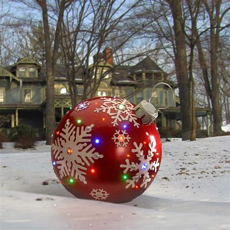 Large Outdoor Lighted Christmas Balls