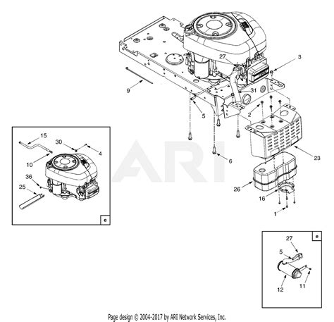 Troy Bilt 13an779g766 Pony 2005 Parts Diagram For Engine Assembly