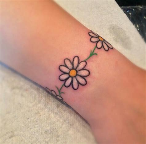 Hd Small Daisy Tattoos On Wrist Free