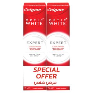 Children 6 years and younger should only use active ingredient: Buy Colgate Expert Optic White Toothpaste 2 x 75ml Online ...
