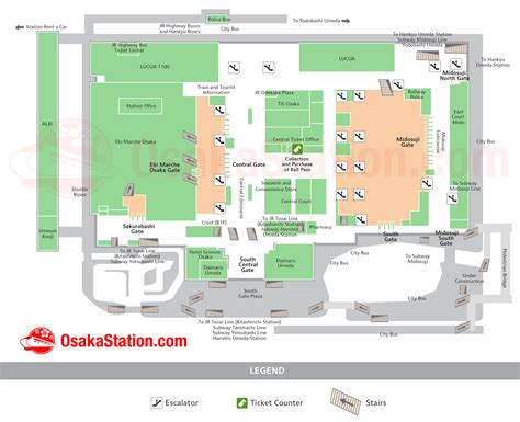 Osaka Station Map Finding Your Way Osaka Station With Images
