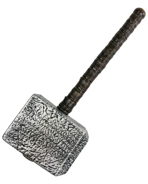Thors Hammer Silver Coloured Toy Weapons Mythology Costume Costume