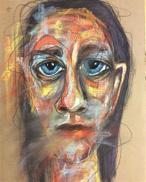 Deb Weiers Pastel Face 2 Moleskine Art Portrait Artist Art