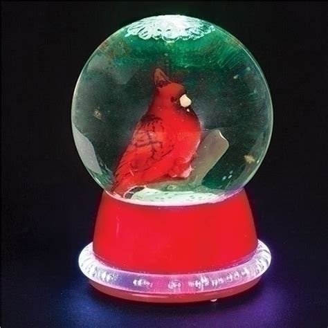 Mini Cardinal Lighted Snow Globe The Music Box Company