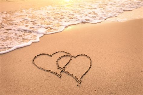 Heart In Sand On Beach