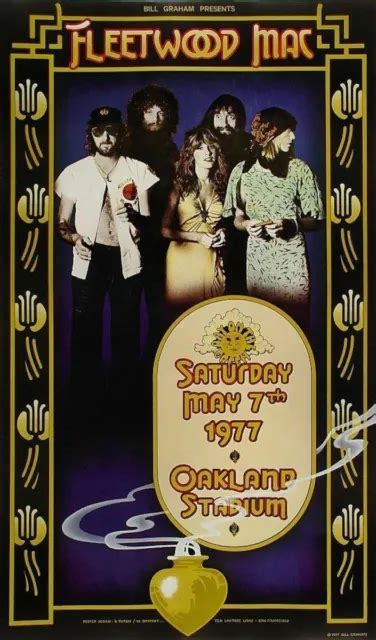 Fleetwood Mac Stevie Nicks Rumours Tour Oakland Stadium Poster