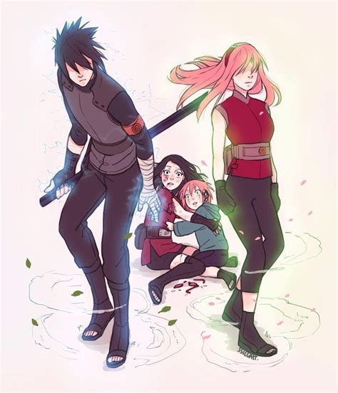 Familia Uchiha Haruno Sasusaku Naruto Shippuden Sasuke Anime Naruto