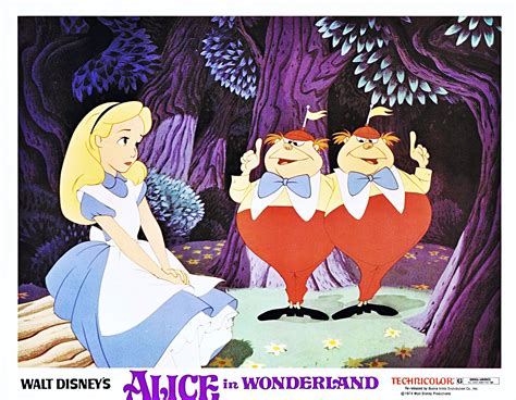 Walt Disney Production Cels Alice Tweedledum And Tweedledee Walt