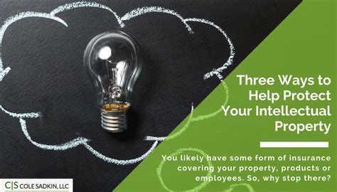 Understand the significance of intellectual property rights and why it is important to protect ip such as trade marks, patents, designs and copyright. Three Ways to Help Protect Your Intellectual Property ...