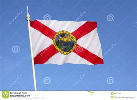 Bandiera Di Florida Gli Stati Uniti Damerica Immagine Stock