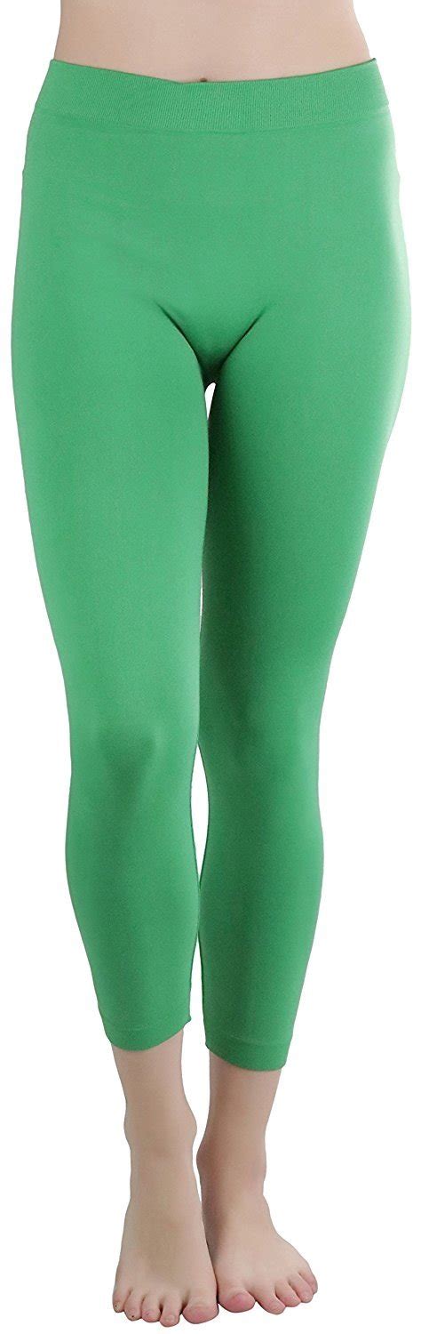 tobeinstyle women s polyester spandex blend capri length leggings ebay
