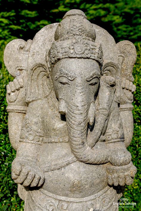 Stone Standing Ganesha Garden Statue