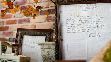 Middle School Love Letter Displayed At Wedding 22 Years Later Love