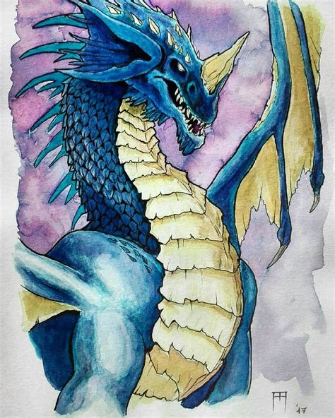 Dragão Azul Cute Dragon Drawing Blue Dragon Dungeons And Dragons