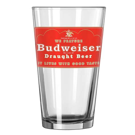 Budweiser We Feature Draught Beer Pint Glass