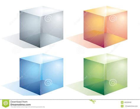 透明立方体 向量例证. 插画 包括有 透明立方体 - 46220042