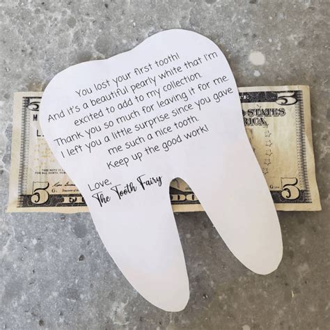 Tooth Fairy Notes Printable Free