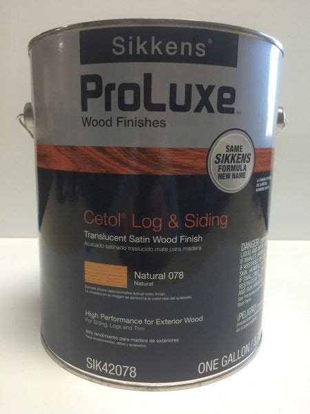 Sikkens Proluxe Cetol Log And Siding 078 Natural Exterior Stain Gal