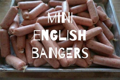Homemade Mini English Bangers Sausages Made With Pork Shoulder