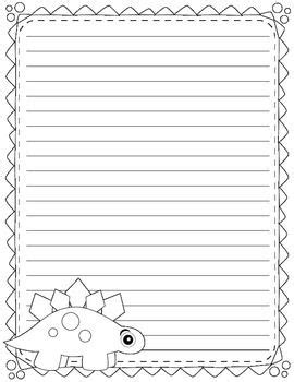 Download free printable writing paper for you and your children to use: FREE! Big-Eyed Dinosaur Themed Writing Papers | Writing ...