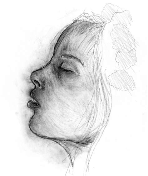Female Face Profile Drawing At