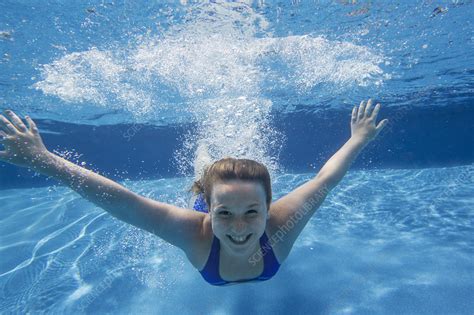 Young Girl Swimming Underwater Stock Image F0108111 Science