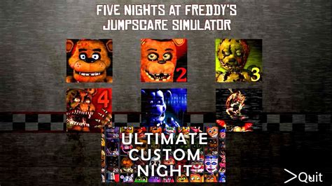 Ultimate Custom Night Fnaf 1 2 3 4 5 6 All Jumpscares Simulator Fnaf