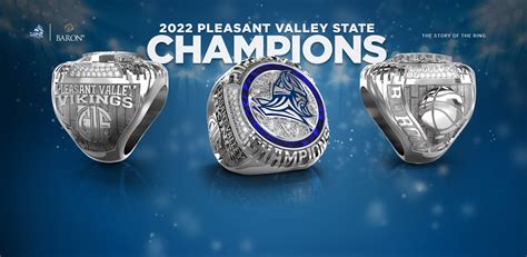 2022 Pleasant Valley State Championship Ring Baron Rings