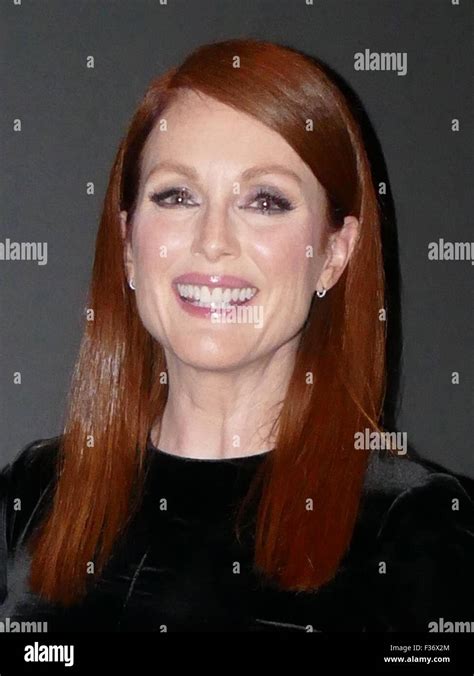 Portrait Of Julianne Moore Smiling And Looking At The Camera Attending